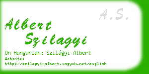 albert szilagyi business card